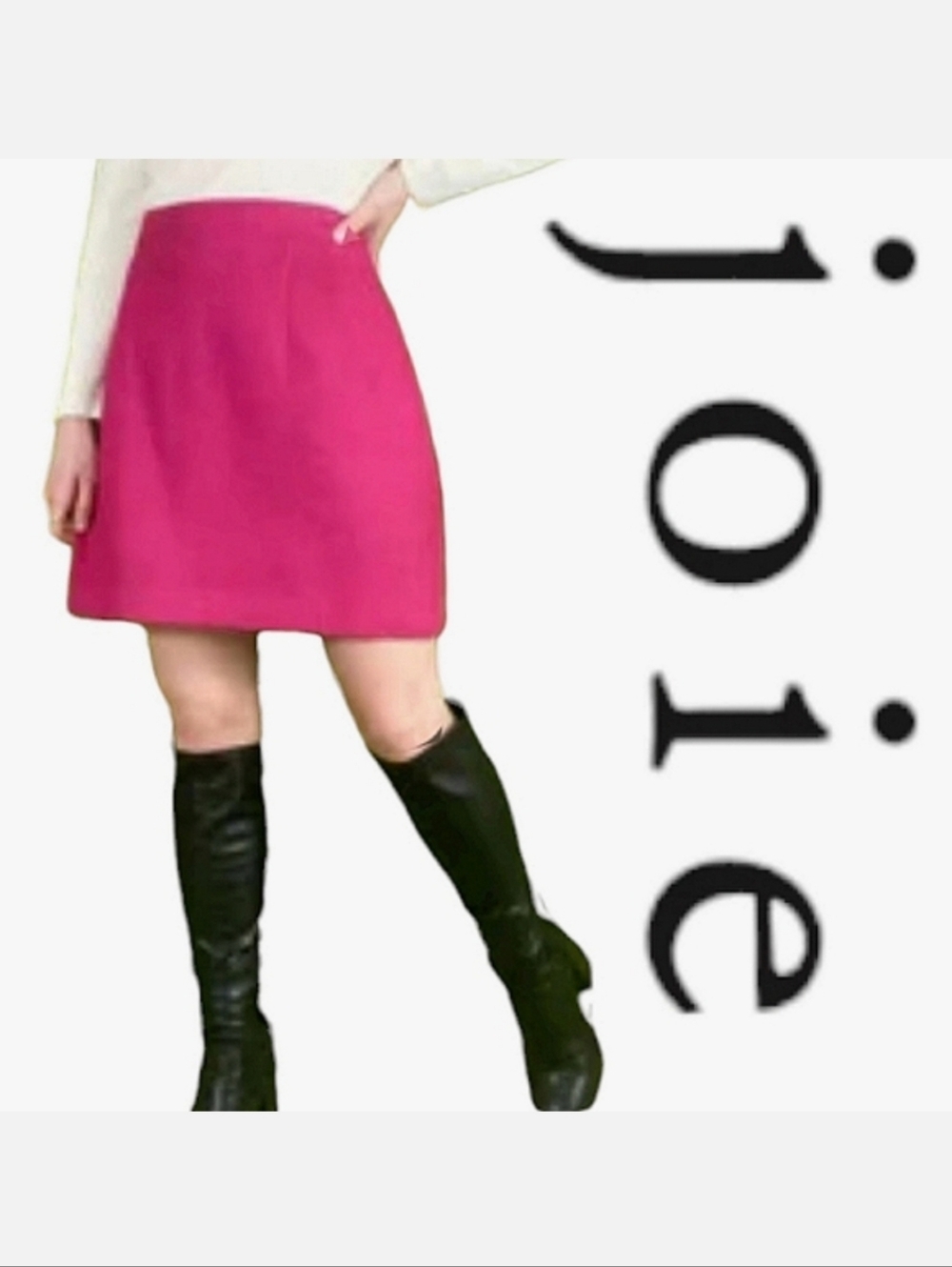 Joie Bright Pink A-Line Mini Skirt Fully Lined Sz 14